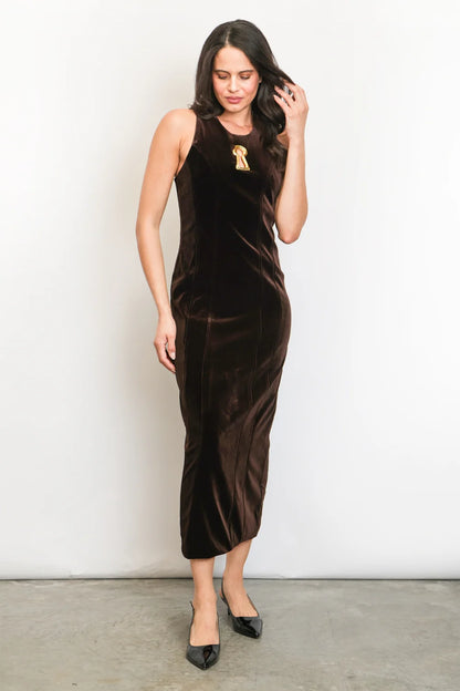 Keyhole Velvet Dress
