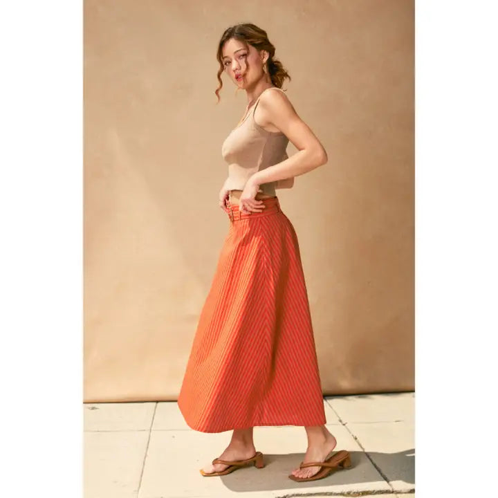 Orange Brick Skirt