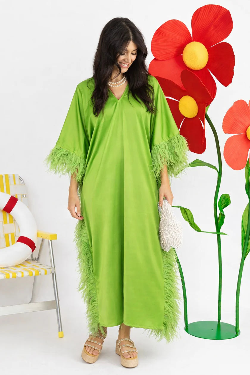 Natalie in Lime Caftan