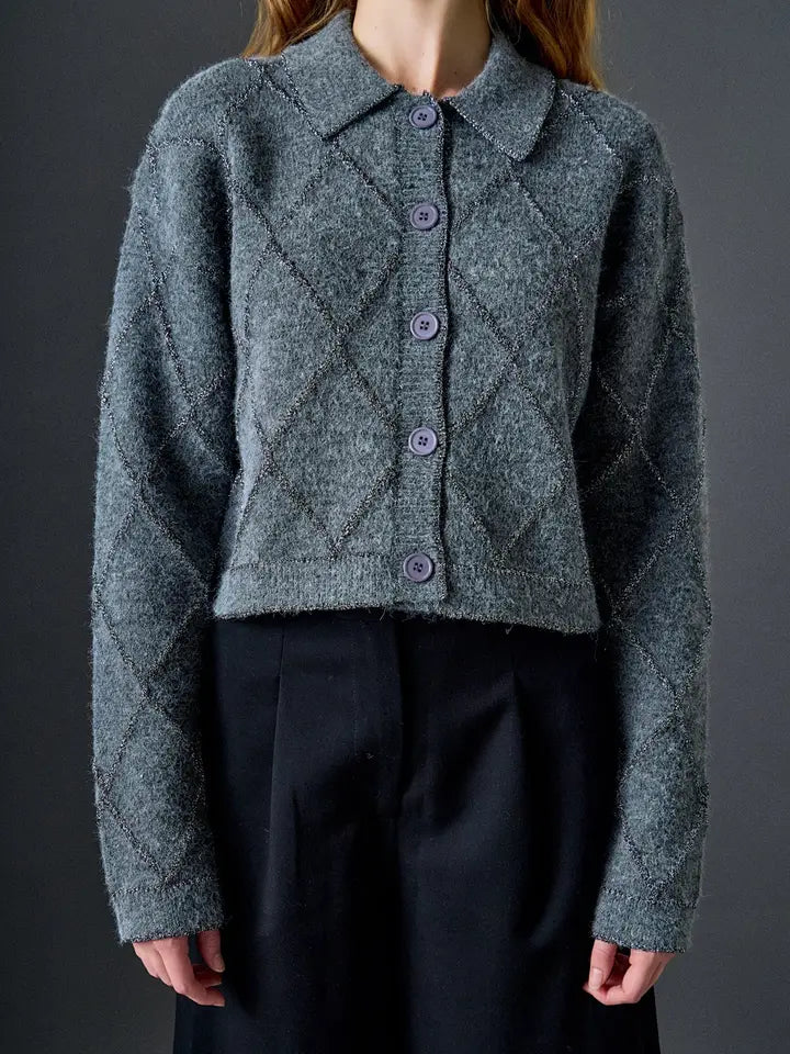 Argyle Sparkle Cardi