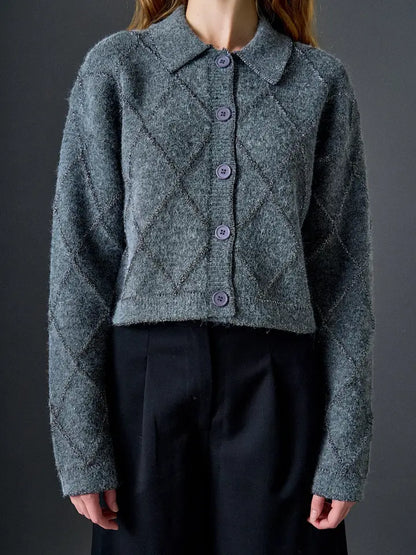 Argyle Sparkle Cardi