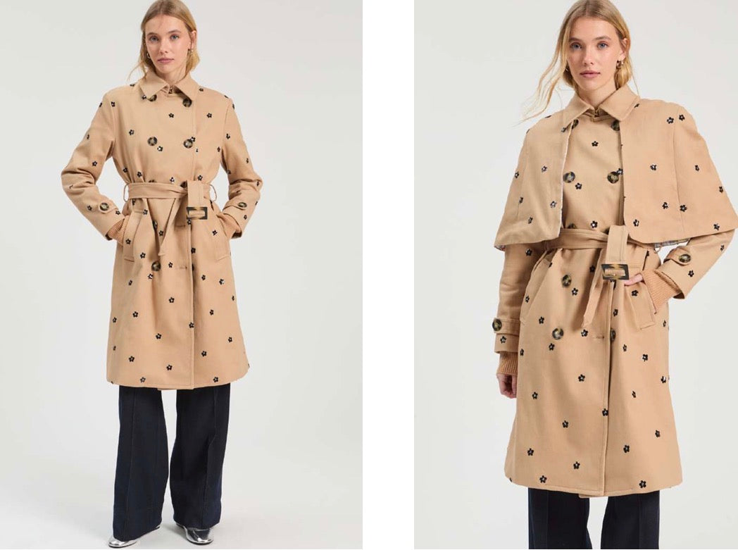 Wonder Woman Khaki Cape Coat