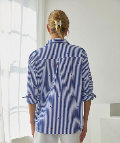 Skies are Blue Button Up