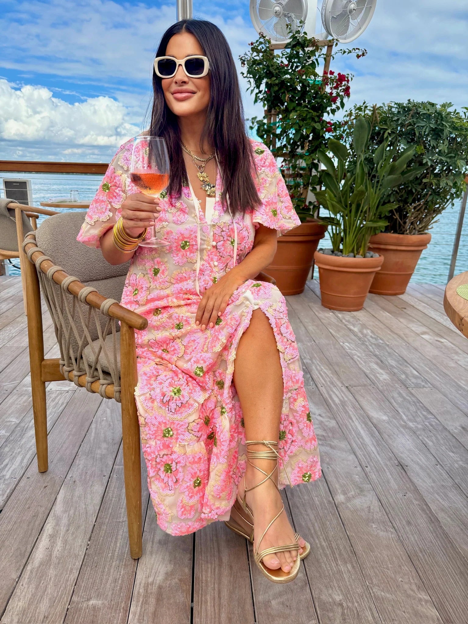 Pink Blossom Caftan