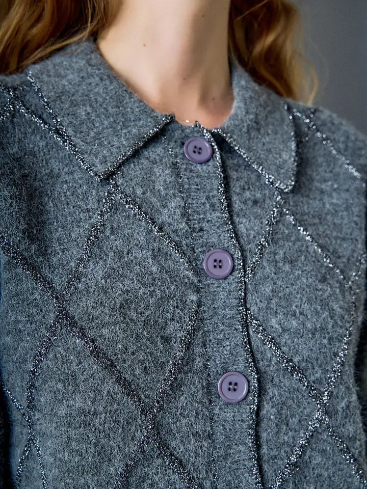 Argyle Sparkle Cardi