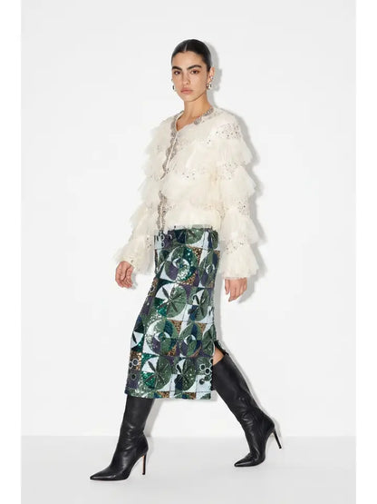 Geo Sequin Skirt