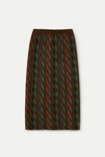Geo Print Knit Skirt