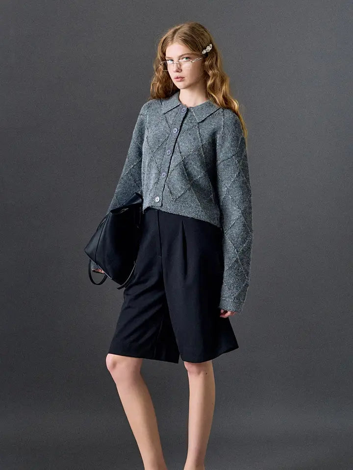 Argyle Sparkle Cardi