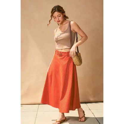 Orange Brick Skirt