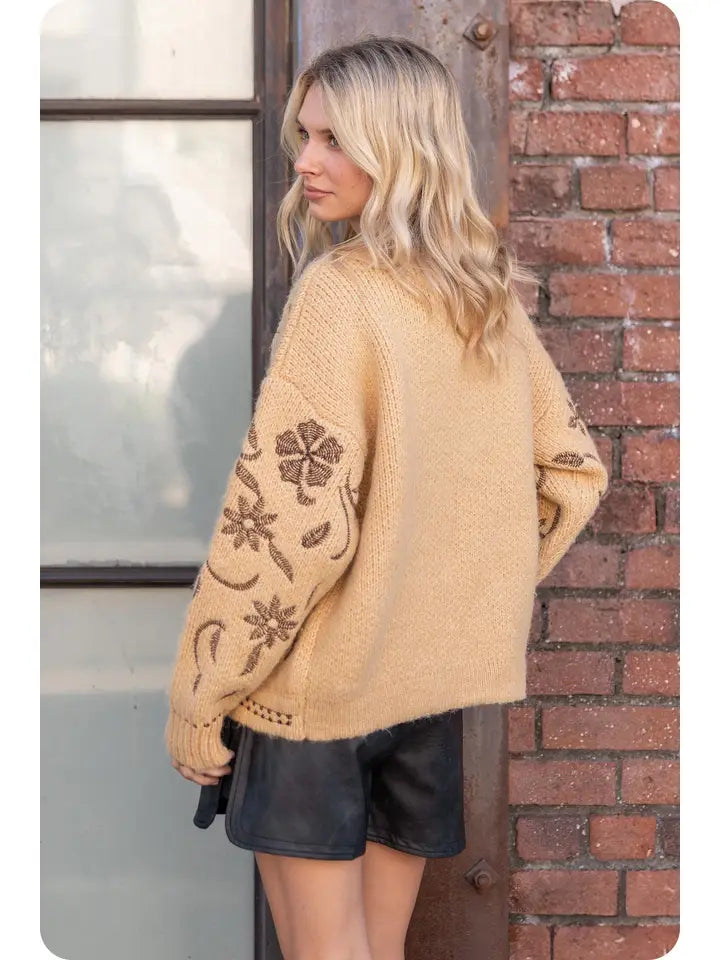 Mustard Floral Cardi