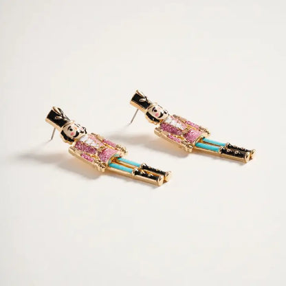 Pink Nutcracker Earrings