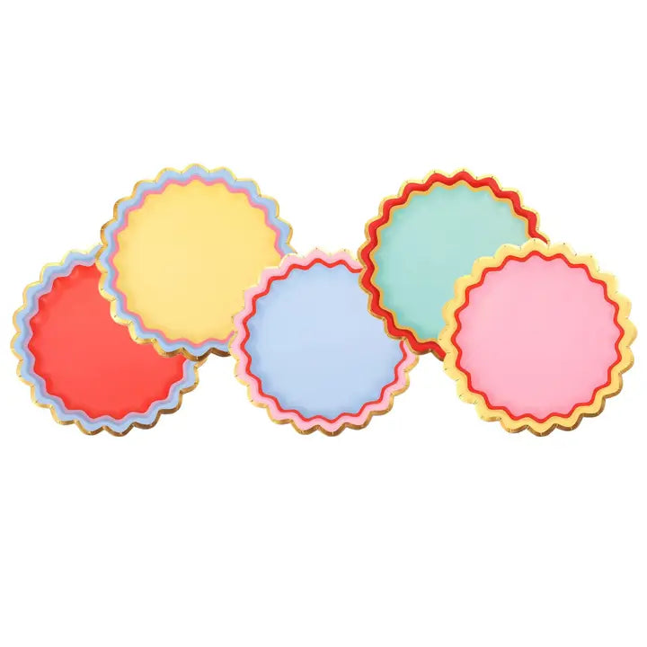 Rainbow Ric Rack Plates