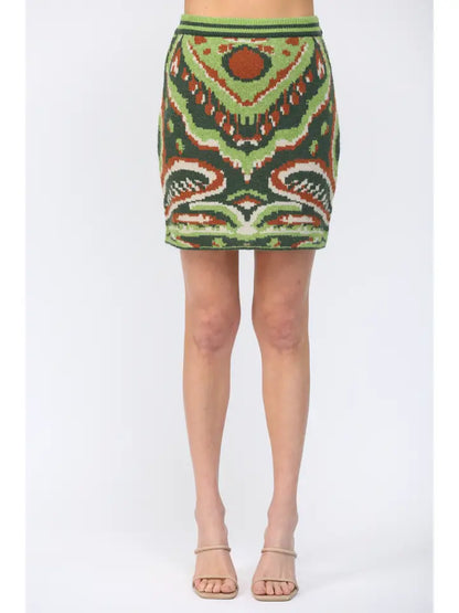 Green Knit Skirt