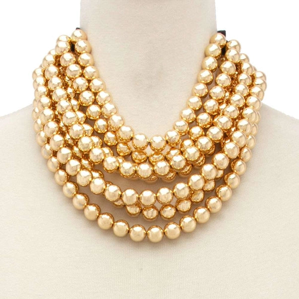 Chunky Layered Bead Necklace