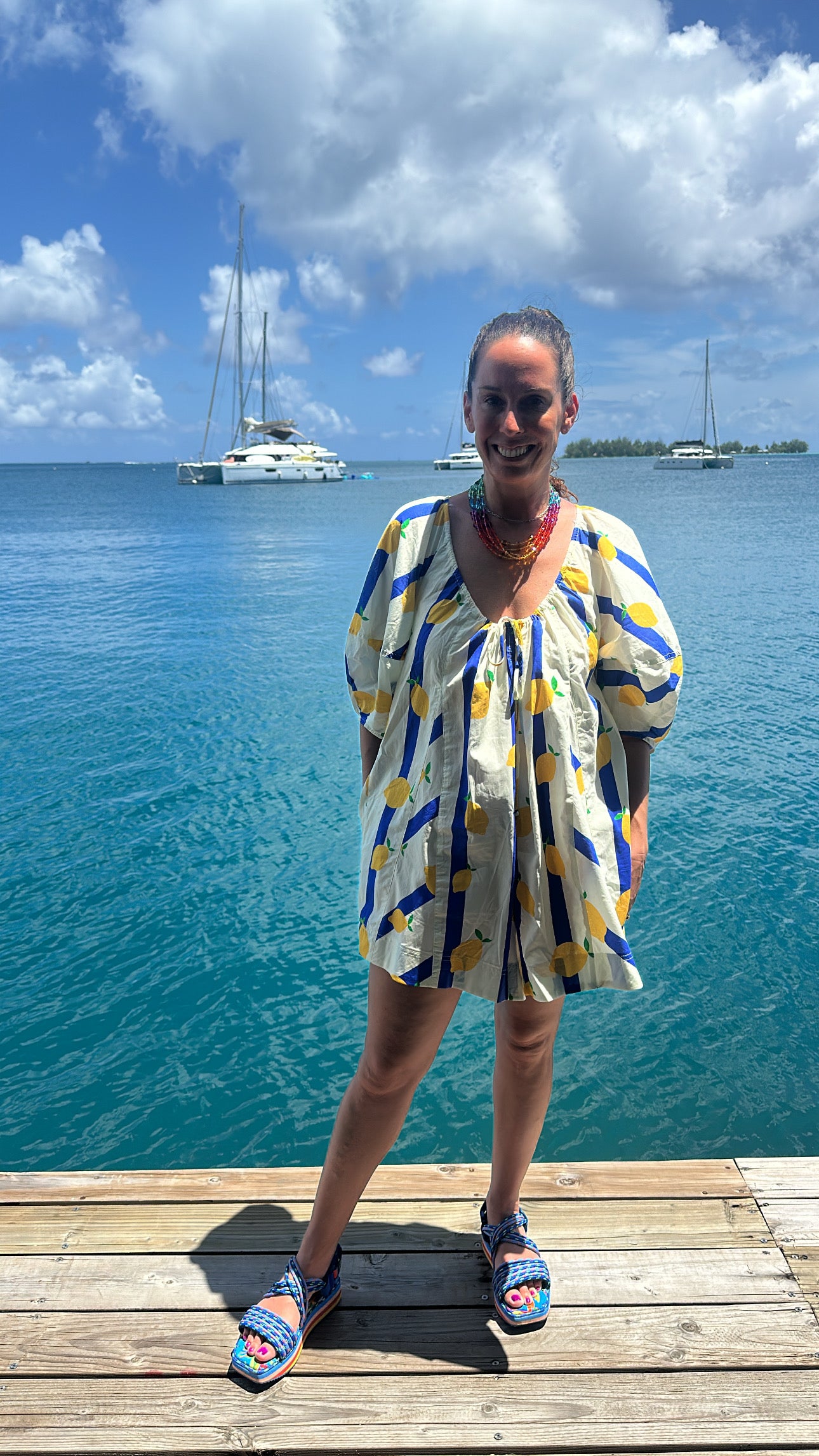 Striped Lemon Romper