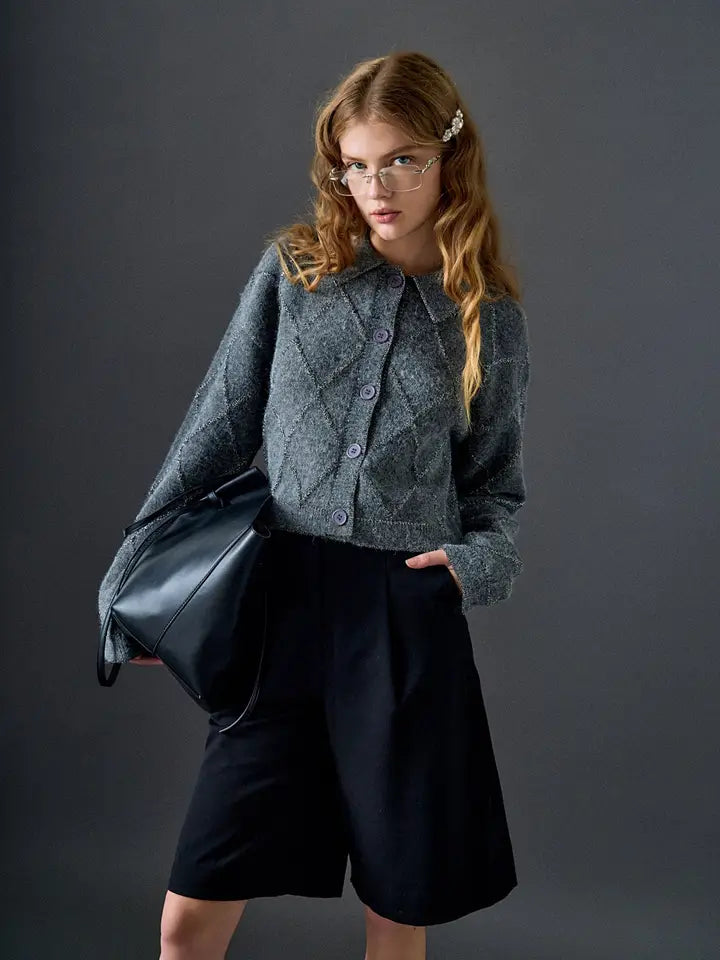Argyle Sparkle Cardi