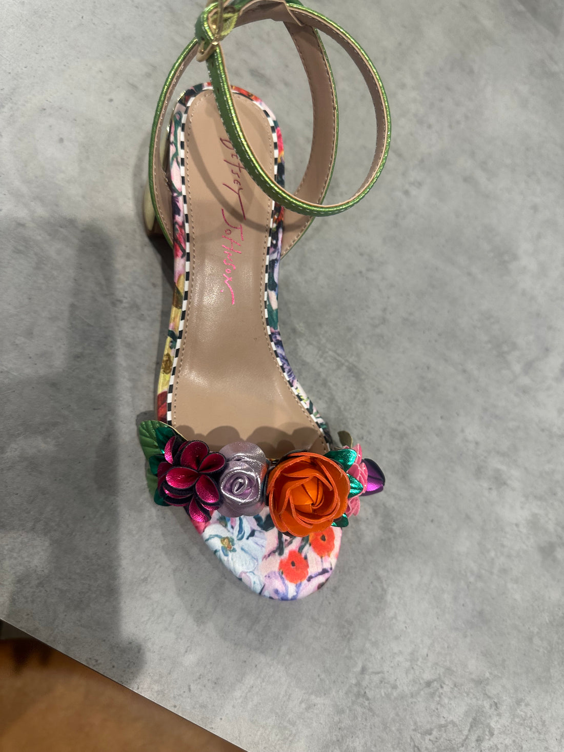 Betsy Johnson Darcee Floral Embellished Dress Sandals