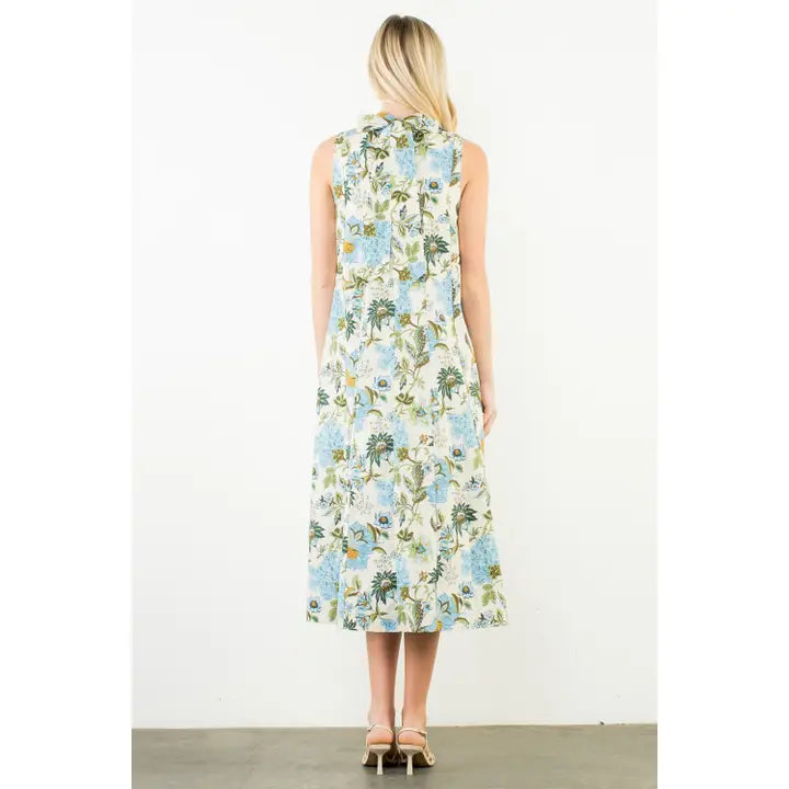 Blue Hues Floral Dress