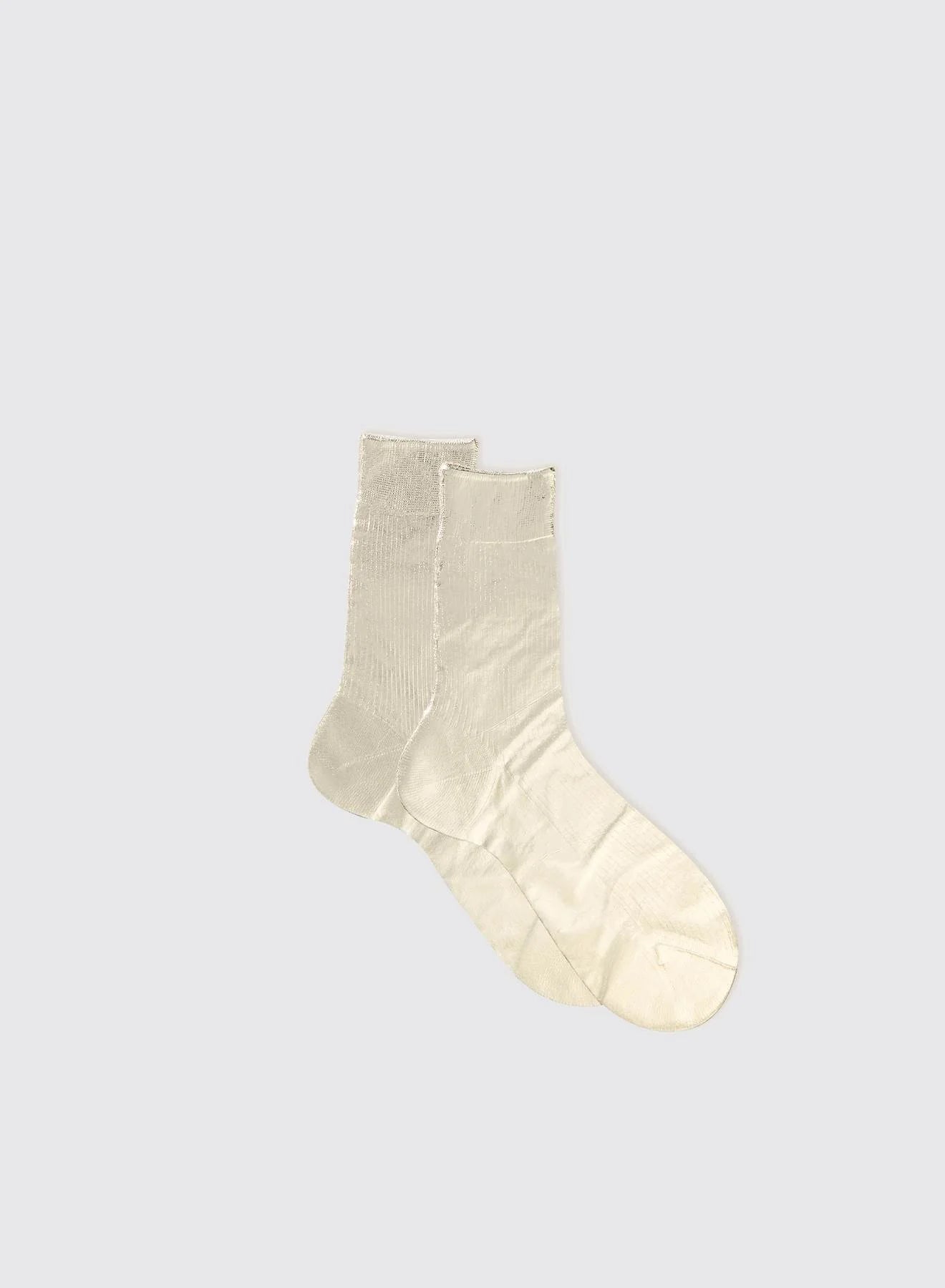 Metallic Ribbed Socks