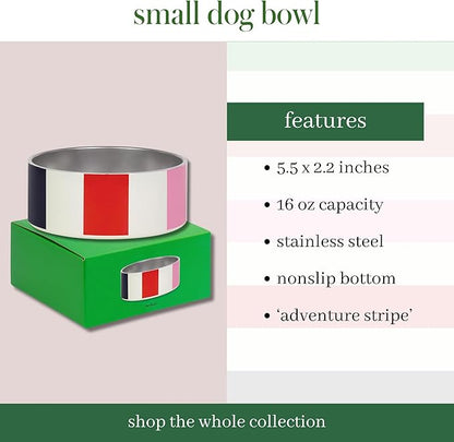Kate Spade Adventure Stripe Small Dog Bowl