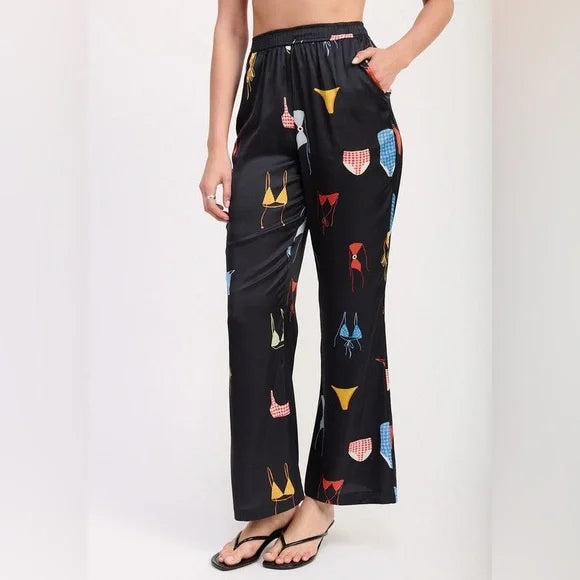 Bikini Satin Wide Leg Pant