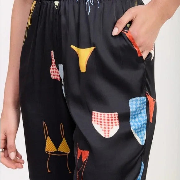 Bikini Satin Wide Leg Pant