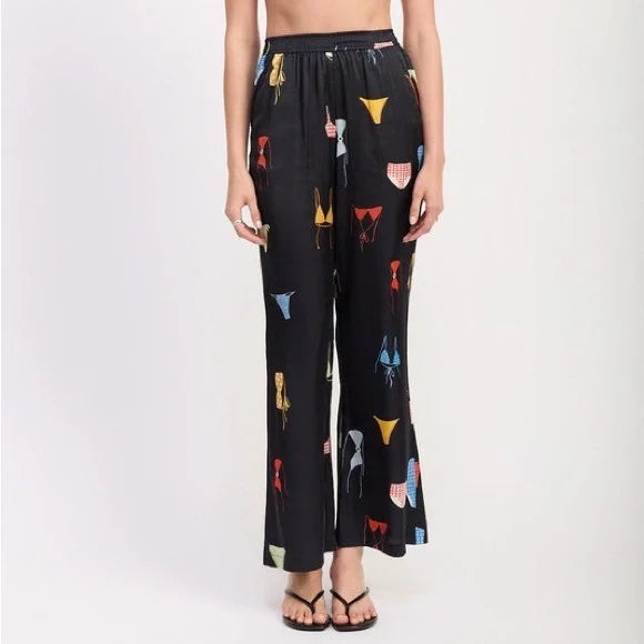 Bikini Satin Wide Leg Pant