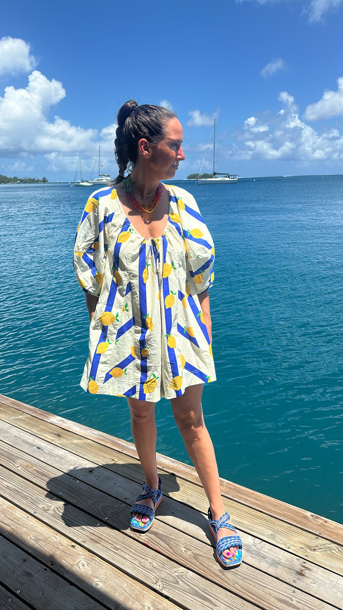 Striped Lemon Romper