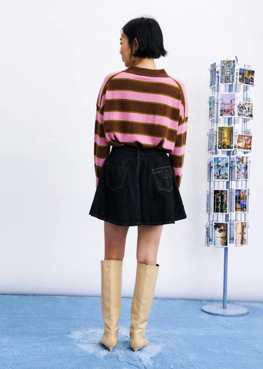 Striped Polo Sweater