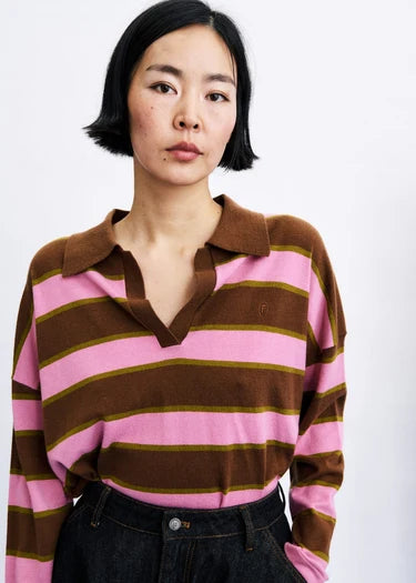 Striped Polo Sweater