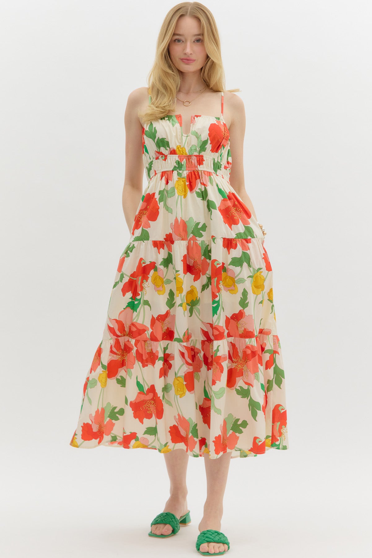 Tiered Floral Maxi Dress