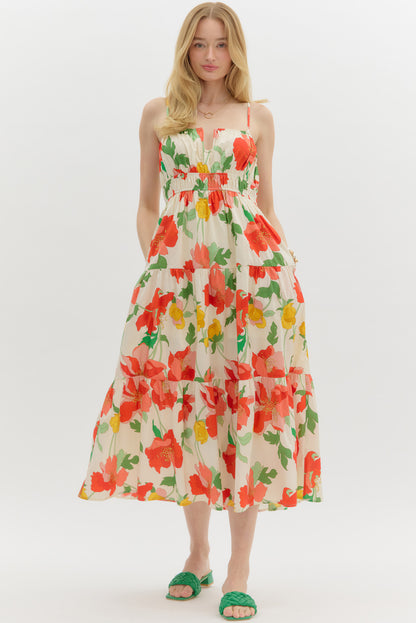 Tiered Floral Maxi Dress