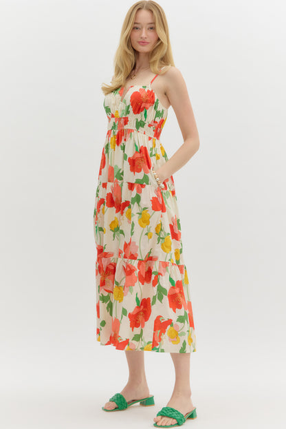 Tiered Floral Maxi Dress