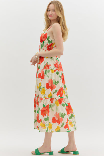 Tiered Floral Maxi Dress