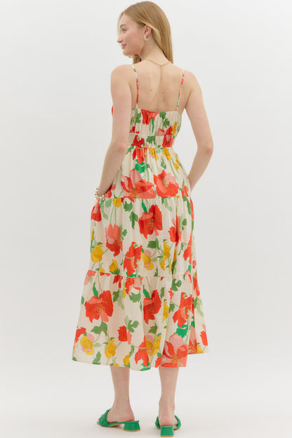 Tiered Floral Maxi Dress