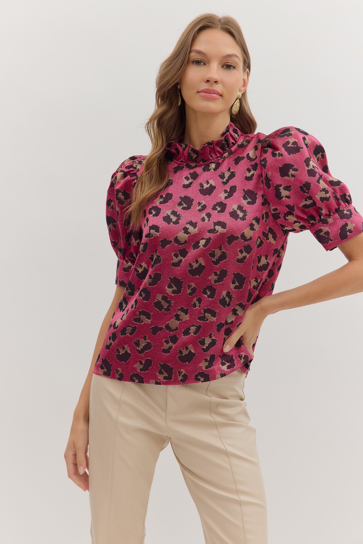 Pink Leopard Top