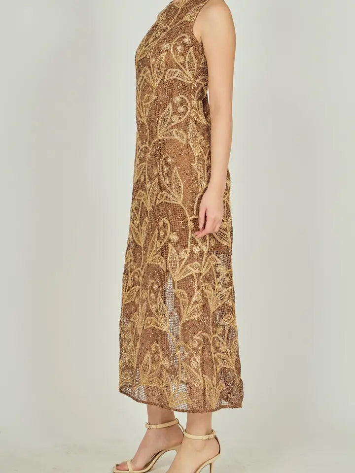 Toffee Latte Midi Dress