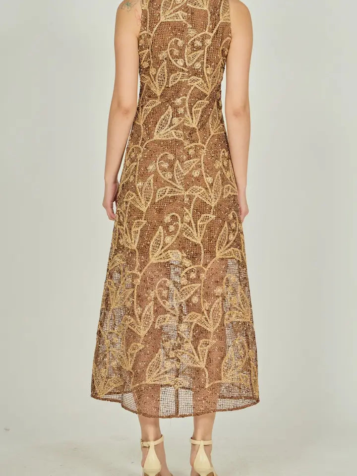 Toffee Latte Midi Dress