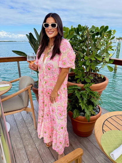 Pink Blossom Caftan