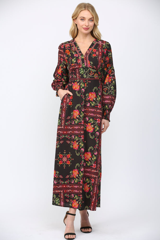 Ribbon Detail Maxi Dress