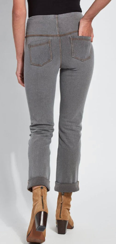 Cuffed Gray Denim Pants
