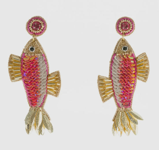 Fancy Fish Beaded earrings