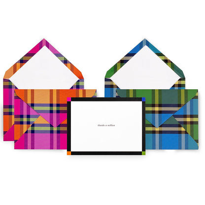Kate Spade Grand Plaid Thank You Card Set