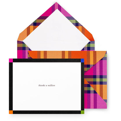 Kate Spade Grand Plaid Thank You Card Set