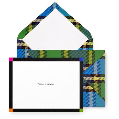 Kate Spade Grand Plaid Thank You Card Set