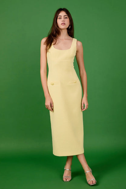 Tweed Midi in Butter