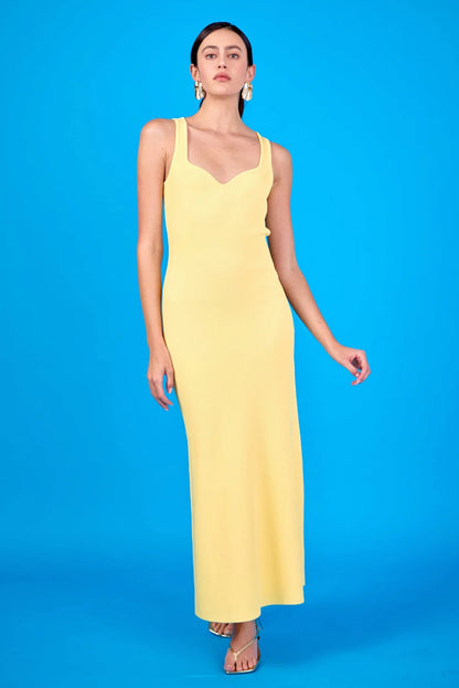 Sweetheart Dress in Butter
