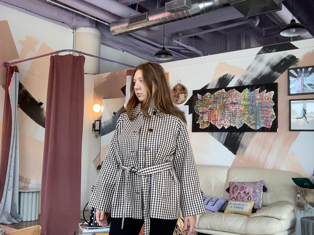 Gingham Trench Jacket