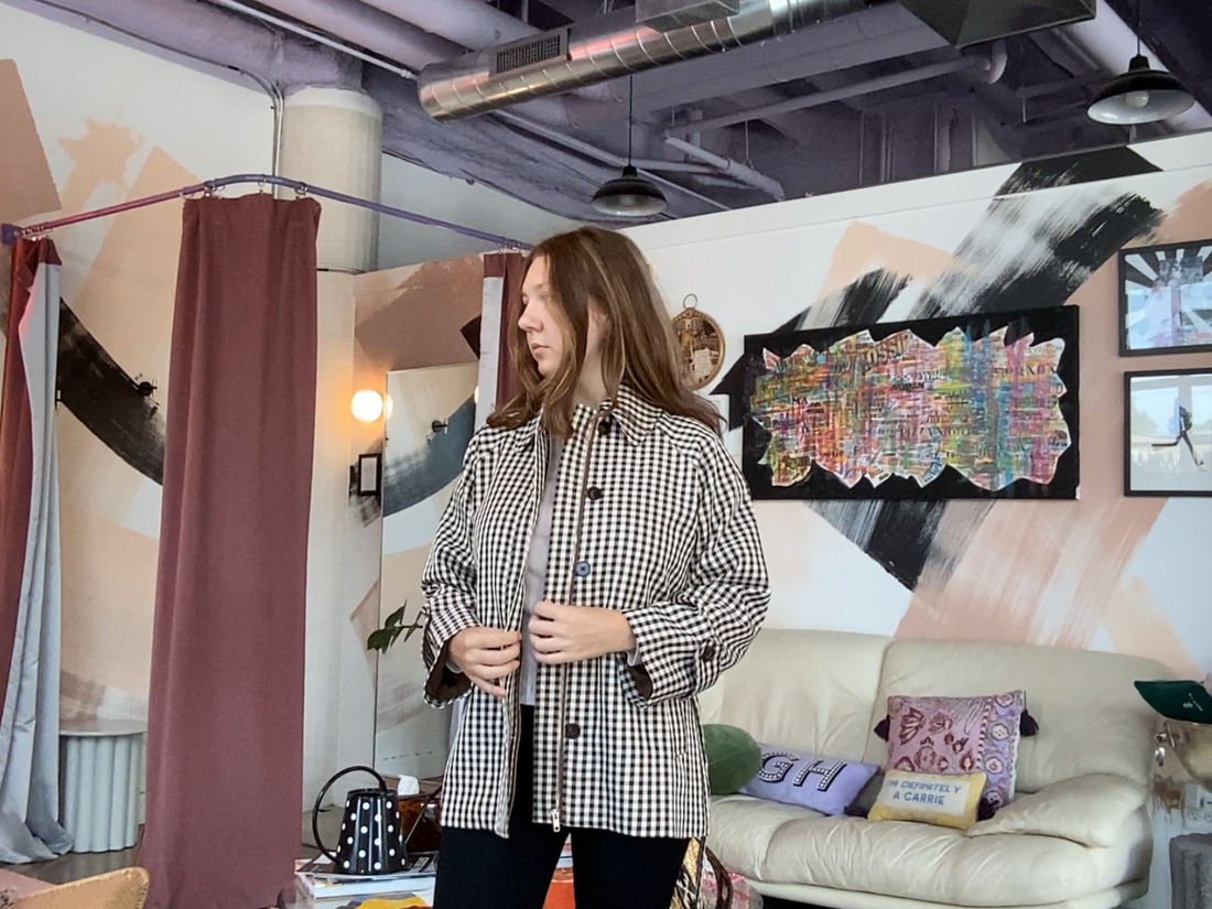 Gingham Trench Jacket