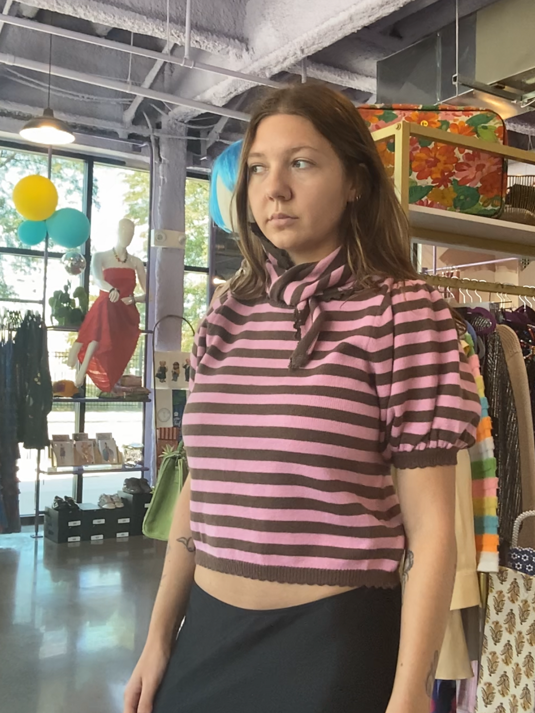 Stripped Sally Top